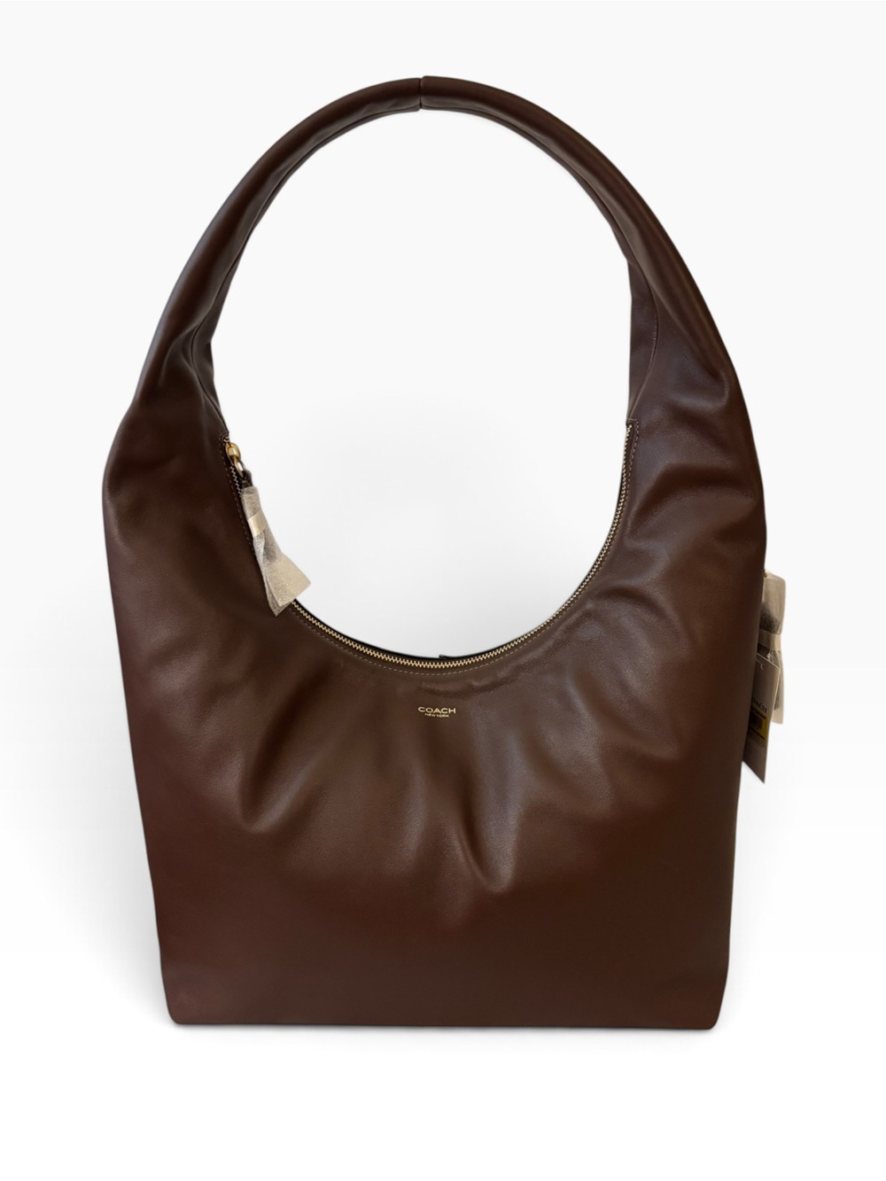 Early Drop COACH Pillow Brooklyn 34 Maple Brown Leather CFR18 NWT In Hand